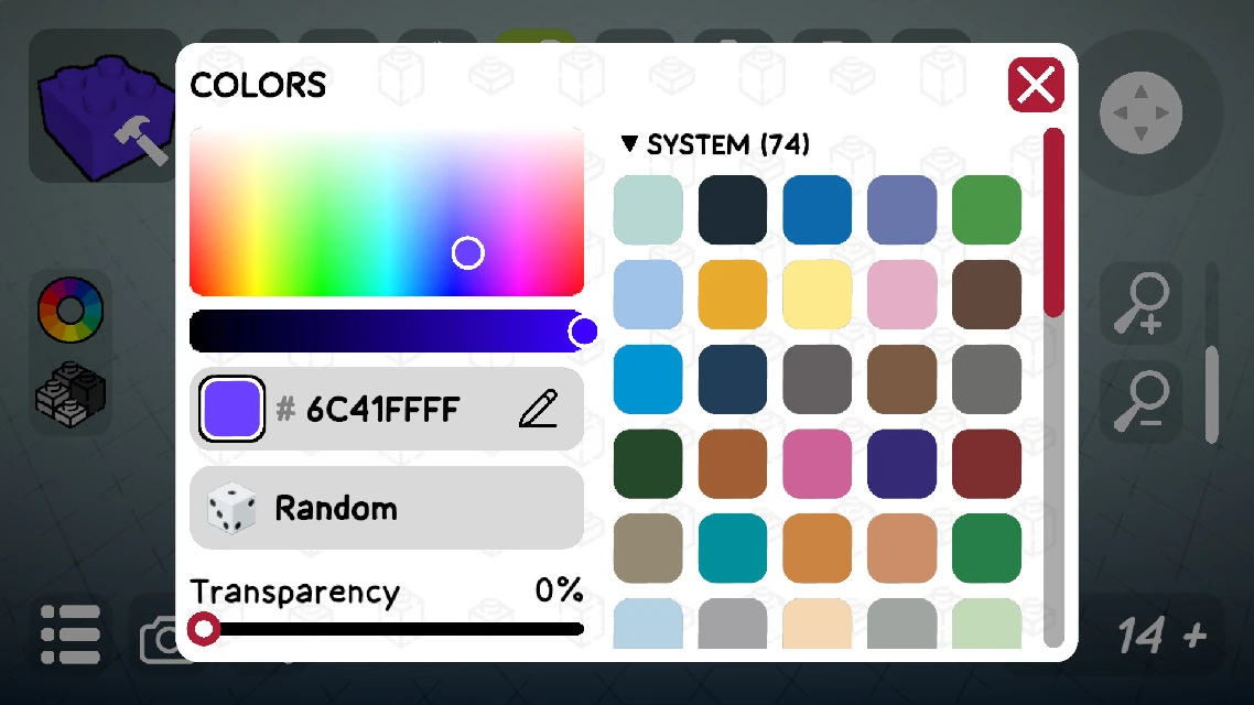 'Colors' dialog window